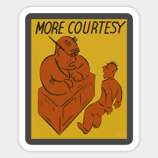 Vintage Behavioral Propaganda Poster Sticker